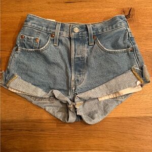Levi's 501 Light Blue Jean Shorts